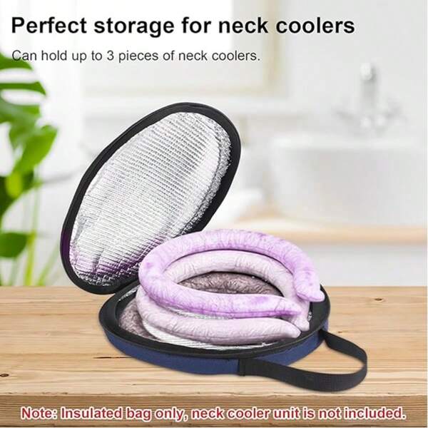 Premium Neck Ice Ring Cooler Insulation Bag, Portable Reusable Thermal Insulation, For Storing Neck Cooling Devices