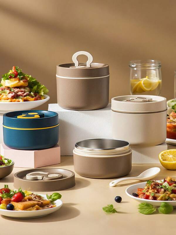 650/350ml, Sealed Insulated Lunch Box, Pp Breakfast Lunch Box, Soup Bowl, Insulated Lunch Box, Suitable For Schools, Offices, Lunch Boxes, Outdoor Camping, Picnics, Back-To-School Season, Graduation Season Gifts, Etc,Back To School
