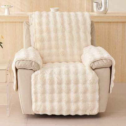 1件装加厚柔软绒面沙发套 - 宠物友好，可机洗，适用于单人沙发/扶手椅，防滑，多种颜色可选，沙发保护套