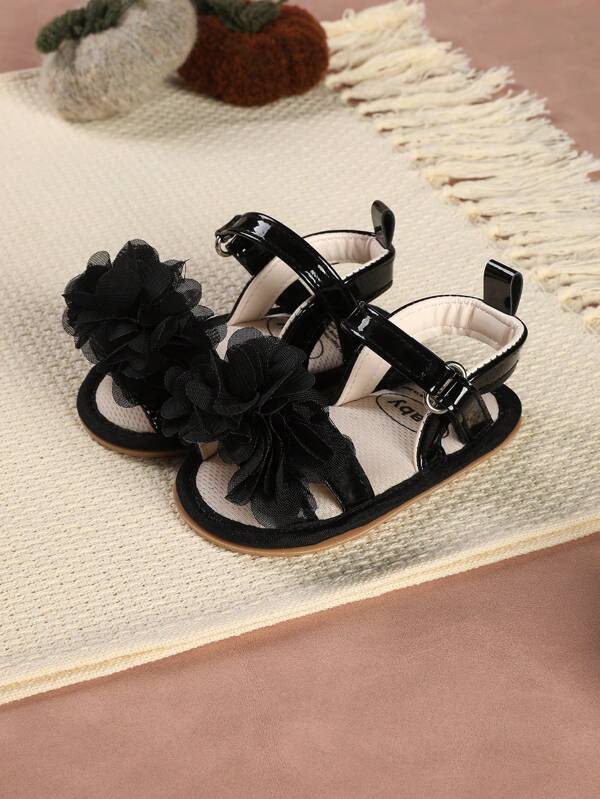 Infant Girl Summer Sandals, Breathable Infant Shoes With Hook And Loop Closure And Non-Slip Rubber Soles, Suitable For 3-12 Months