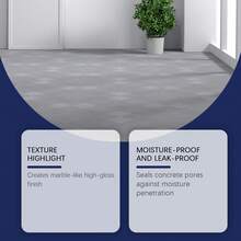 Gray Water-Based Epoxy Floor Primer, High Gloss Marble Texture Surface Scratch Repair Primer - White - View 4