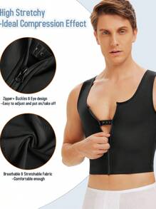 TAILONG TAILONG Gynecomastia Compression Vest For Men Shapewear Slimming Body Shaper Corset Tops Fajas Para Hombres