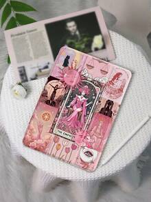 Ốp bảo vệ máy tính bảng họa tiết lá bài Tarot Nữ hoàng, tương thích với iPad 9.7/10.2/10.5/10.9/12.9/Pro 11 (thế hệ thứ 10), Galaxy Tab S6 Lite 10.4 inch, Kindle Paperwhite thế hệ thứ 12 (2024), Kindle thế hệ thứ 11 (2022), bảo vệ mềm mại chống sốc, chân đế thông minh/chức năng tự động bật/tắt màn hình. - Nhiều màu - Xem 2