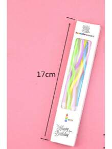 6pcs/12pcs Curve Colored Candle, Birthday Candle, Birthday Cake Decoration Plug-In, Birthday Cake Decoration, Cake Decoration, Baking Supplies, Baking Decoration