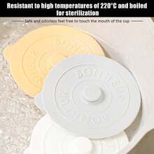 北欧风格 6 件套 6 色硅胶防尘杯盖，适用于马克杯和玻璃杯 - 圣诞节或万圣节的完美礼物，适合送给家人、同事和朋友 - 彩色 - 查看 3