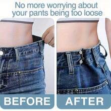 2/5/10 Juegos de ajustadores de cintura de pantalón, conjunto de hebillas ajustables para pantalones vaqueros sueltos, clips para cintura sin necesidad de coser, broche para apretar la cinturilla de pantalones, jeans y faldas