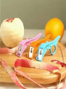 4pcs Various Fruit And Vegetable Peelers, Creative Multifunctional Peelers, Potato Peelers, Orange Peelers, Apple Peelers, Melon Seed Peelers, And Pear Peelers - Multicolor - View 5