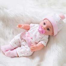 12 Inches Realistic Pink Cute Doll Plush Doll For Children, Diy Silicone Reborn Doll, Companion Doll, Home Decoration, Doll, Dolls, Baby Doll,Baby Doll,Doll,Reborn Doll,Baby Doll,Doll,Dolls
