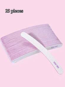 5件套灰色专业指甲锉，弧形，100/180粒度