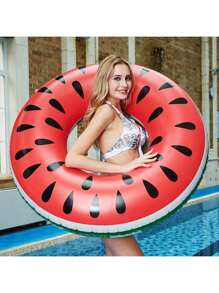 1/2 pezzi Galleggiante circolare per piscina, motivo anguria, galleggiante gonfiabile per piscina, rosso, adatto per intrattenimento in acqua, vacanze al mare, feste in piscina, decorazione spiaggia estiva, decorazione feste a tema frutta, decorazione piscina, spiaggia, mare, regali quotidiani, feste di vacanza, regali estivi, intrattenimento e riposo per adulti in vacanza, adatto per scattare foto estive