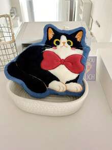 1 件可爱猫形多巴胺手巾超强吸水柔软触感，节省空间垂直设计适用于浴室和厨房装饰鲜艳的色彩适用于浴室厨房装饰洗碗布厨房毛巾 - 彩色 - 查看 11