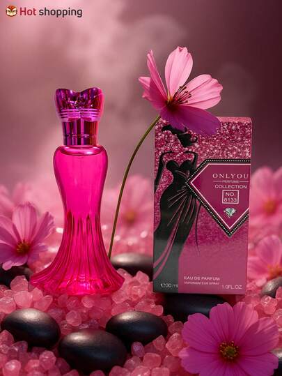 HOT SHOPPING Perfume para mujer, 30 ML, fragancia frutal floral.  con un toque de elegancia y sofisticación. Excelente proyección y alta identidad olfativa. Diseñado para mujeres con estilo, con una esencia dulce y fresca. Ideal para todas las mujeres.
