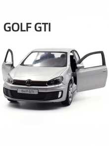 Volkswagen 1:36 Scale Diecast  Golf Model Car, Black/Blue/Silver Options, Rear-Wheel Drive, Smooth Gliding, Openable Doors, Detailed Replica, Toy For Boys & Girls, Collectible & Decor, Christmas/Halloween/Birthday Gift - Multicolor - View 10