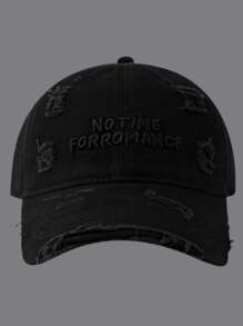 返校时尚男女情侣棒球帽，刺绣，做旧，街头风，超大宽檐，软帽冠，太阳帽， - 彩色 - 查看 4