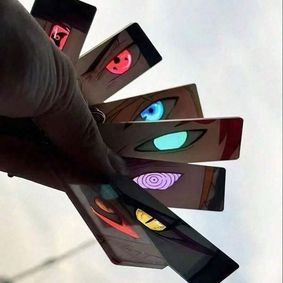 1pc Character Acrylic Eye Transparent Card (With Protective Film) - Peripherals - Uzumaki - Uchiha Sasuke - Anime Peripherals - Glow Eye Strap Pendant - Perfect Gift - Birthday Gift - Ideal Gift - Surprise Gift - Gift - Toy