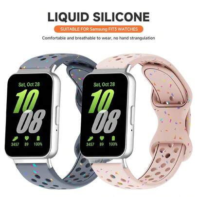 Silicone Strap Compatible With Samsung Galaxy Fit 3 Watch Band Replacement Sport Watchband Compatible With Samsung Galaxy Fit3 Bracelet Accessories