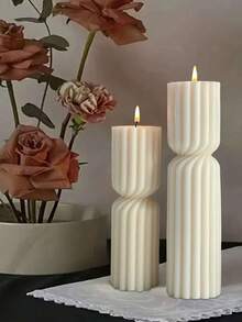 1 szt. Kreatywna nordycka minimalistyczna świeca aromaterapeutyczna w paski, ręcznie robiona jednokolorowa geometryczna świeca filarowa, odpowiednia do dekoracji świec, prezenty świecowe, świece sojowe, zestawy świec, świece urodzinowe, świeczniki, prezenty dla przyjaciół, prezenty dla kobiet, wystrój domu, prezenty zimowe, dekoracje prezentów, urocze świece, świece zapachowe na ukończenie szkoły, wesele