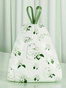 150pcs Household Drawstring Trash Bags, Made Of Thick Durable Material, Tear-Resistant, With Self-Sealing Function, Plastic Material. - Green - View 4