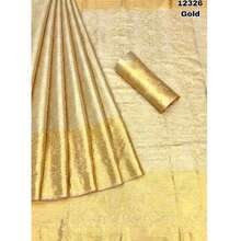 Gold Kanjivaram Wedding Silk Saree - Gold - View 2