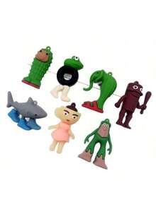 P8-9-10 PCS 意大利 Brainrot Tralalero Tralala、意大利 Brainrot Meme 鲨鱼模型、搞笑 Tung Tung Tung Sahur Brainrot、穿运动鞋的鲨鱼病毒式 AI Brainrot 动物模型 - Italian Brainrot - 查看 4