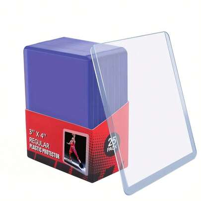 3/5/10/20/30/50pcs Baseball Card Sleeves - Made Of Rigid Plastic Material With High-Quality Card Protective Film. Suitable For Collecting And Swapping Cards, Especially For Baseball And Football Game Cards.
