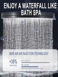 2个/套高压大面板圆形花洒，6档可调高压淋浴，多功能壁挂式塑料花洒，耐用塑料材质，易于清洁和安装，现代圆形壁挂式设计，完美适用于家庭浴室、酒店公寓、现代浴室、家用浴室、时尚浴室和房车浴室，时尚浴室装饰，现代浴室必备配件，理想的节日礼物