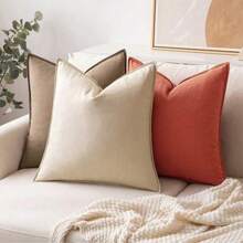 1pc (Pillow Insert Not Included) Comfortable Decorative Sofa Throw Pillow Cover, Suitable For All Seasons, Farmhouse Home Decor For Sofa, Living Room, Bed, Machine Washable Patio Cushion Cover