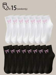 40 件/20 件/10 件男童女童儿童袜子套装 - 糖果色条纹纯色蝴蝶结/心形/涂鸦设计，柔软透气，男女通用婴儿幼儿青少年踝袜/中筒袜，适合学校运动日常穿着，青少年学生短袜/中筒袜，4 季黑白灰多色混合，儿童袜子，娃娃裙，猎豹印花，粉色袜子 - 彩色 - 查看 84
