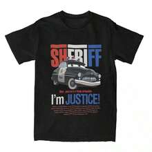 COOL SUMMER Men's Romantic Lightning McqueenS And Sally Matching T Shirts 100 Cotton Clothing Summer T Shirt O Neck  Tee Shirt Plus Size 5XL - màu đen - Xem 1