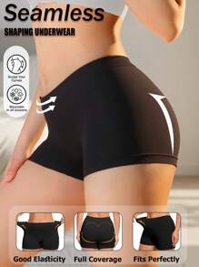 Damskie bezszwowe bokserki z niskim stanem, miękkie majtki, seksowna bielizna, czarne spodenki, majtki z podniesieniem pośladków, damskie oddychające majtki z materiału, minimalistyczny styl, modelujące, sportowe majtki, bielizna modelująca, odpowiednie na lato z sukienkami
