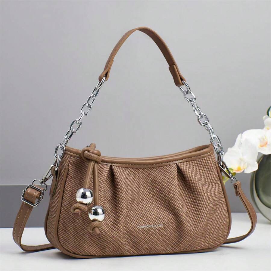 Women Shoulder Bags - 卡其色 - 查看 1