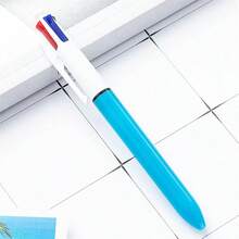 4in1 Retractable Ballpoint Pens 4 Colors Shuttle Pens Multicoloured Pens Office School Supplies For Smooth WritingPlastic - Black - View 6