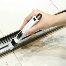 1 Piece T Window Groove Brush Groove Cleaning Brush Gap Brush Keyboard Brush With Dustpan Cleaning Brush Small Brush - White - View 2