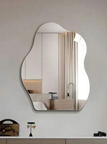 1Pc Asymmetrical Acrylic Mirror Wall Decor, Frameless Vanity Mirrors For Living Room Bedroom Home Office, Bathroom Wall Mirror, Stickers, Wall Decal, Vinyl Decal For Home Decorations, Spring Decoration Items Refresh Your Home, Rama Decoration Stickers Back To School Room Decor School Supplies