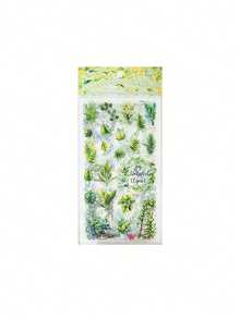 8入組森林主題貼紙套裝，包括黃昏、銀杏、綠葉、秋季主題、葉子和水果圖案，加入金箔裝飾，防水貼紙適用於裝飾手機殼、水瓶、日記和DIY工程，適用於包裝禮物 - 彩色 - 查看 18