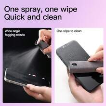 1pc Screen Cleaning Kit 3 In 1 Touch Screen Spray Cleaner With Spray Bottle And Ultra Fine Fiber Cloth For Mobile Phone/Laptop/Tablet/Tv/Monitor/Car Screen Accessories,Kitchen - Pink - View 17