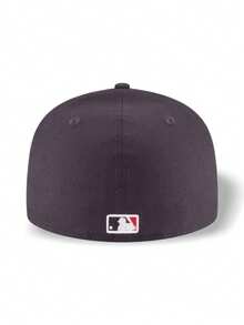 New Era 59FIFTY棒球帽 运动防晒 透气舒适 印有品牌标志 百搭 弹性好 印花撞色 日常健身 外出街头风 学校 旅行 海军蓝 11941901 - 黑色/赭色 - 查看 5