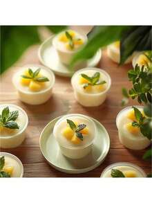 10个带盖可重复使用蛋糕杯，不易碎，适用于酸奶、椰奶、布丁、燕麦片、奶油蛋糕，透明甜点杯，可用于盛放蛋糕、慕斯、纸杯蛋糕、冰淇淋等。 - 透明 - 查看 2