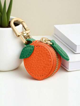 草莓零钱包钥匙扣水果吊饰 2025 新款钱包兼容 Airtag 女士钱包迷你钱包零钱包零钱包腕包钱包钥匙扣