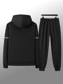 新款美式两件套休闲运动连帽衫和运动裤套装，春秋季
