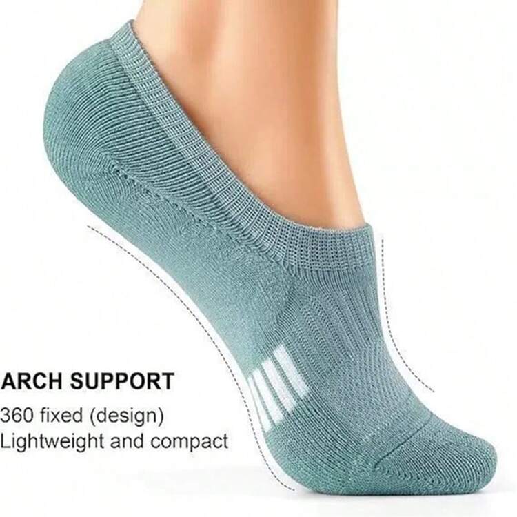 6 Pairs Of Women's Multi-Color Sports Socks, White Socks Suitable For Sports, Cycling, Fitness And Leisure, Cycling Socks | Subtle Fashion | Elastic Fiber Comfortable, Cute Ankle Socks - Multicolor - View 2