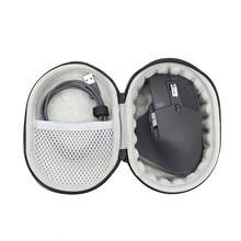 仅含收纳包 - 尼龙鼠标收纳包：适用于 GPW/G903、G502、GPXS、G403、G602、G603、G604、700S、G703、G304、G102/GPW HERO、MX Master3/3S、MX Master2S Lift、M720、M705、M330 蓝牙游戏鼠标，黑色外观，灰色内衬，带提手 - 黑色 - 查看 2