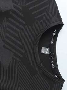 Plus Size Men's Summer Loose Ice Silk Short Sleeve T-Shirt, Breathable Quick Dry Casual Sportswear Tops - Black - View 4