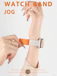1 件男女通用硅胶磁性表带，兼容 ，薄硅胶磁性表带，兼容 42mm 38mm 40mm 41mm 44mm 45mm 46mm 49mm，时尚智能手表替换表带，兼容 系列 Ultra2、Ultra SE2、SE、10、9、8、7、6、5、4、3 - 巧克力棕 - 查看 5