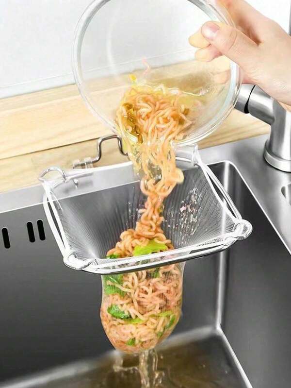 2 piezas Colador de acero inoxidable para fregadero con cesta de filtro de residuos para grifo de cocina, juego de coladores de cocina con malla fina, herramientas de cocina esenciales y accesorios de cocina, un regalo imprescindible para chefs en el hogar, almacenamiento ahorrador de espacio para organizadores de cocina, idea de regalo de cocina navideña