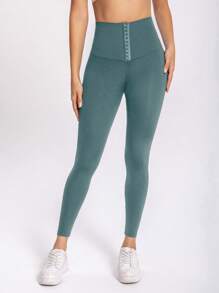 2 peças leggings femininas esportivas de ioga, cintura alta com botão, meia-calça para levantamento de bumbum, para ciclismo ao ar livre, treino de academia
