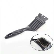 Stainless Steel BBQ Grill Brush, Easy Cleaning Metal Wire Bristle, Kitchen Dirt Brush For Gas Grill, Charcoal Grill, Kitchen Accessories, Stainless Steel Bristles, Outdoor Barbecue Grill Accessories