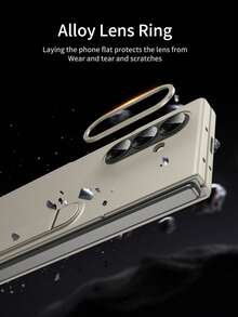 Hadaasi 1pc Multi-Color Vertical Stand Foldable Screen Metal Lens Ring Skin-Friendly Matte Business Minimalist Unisex Adjustable Stand Front Frame + Back Cover 2-In-1 Flip Case For Samsung Galaxy Z Fold 7/ Z Fold 6/Z Fold 5/Z Fold 4/Z Fold3 - Multicolor - View 6