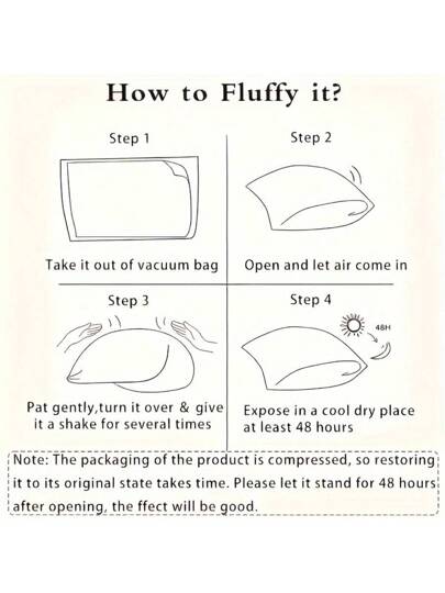 1pc Premium 5-Star Hotel 100% Cotton Waterproof Pillow, Oil And Stain Resistant, Fluffy And Supportive Neck Relaxing Luxury Bedroom Pillow For Home & Dorm view 6