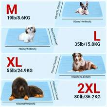 2025 升级版凉爽宠物凉垫和床，吸湿排汗面料 - 让您的猫/狗整个夏天都保持凉爽舒适 - 适用于小型、中型和大型猫和狗 - 彩色 - 查看 2